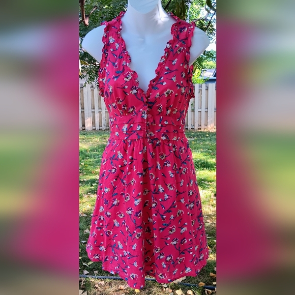 Forever 21 Pink Floral Mini Dress Size M - Picture 1 of 8